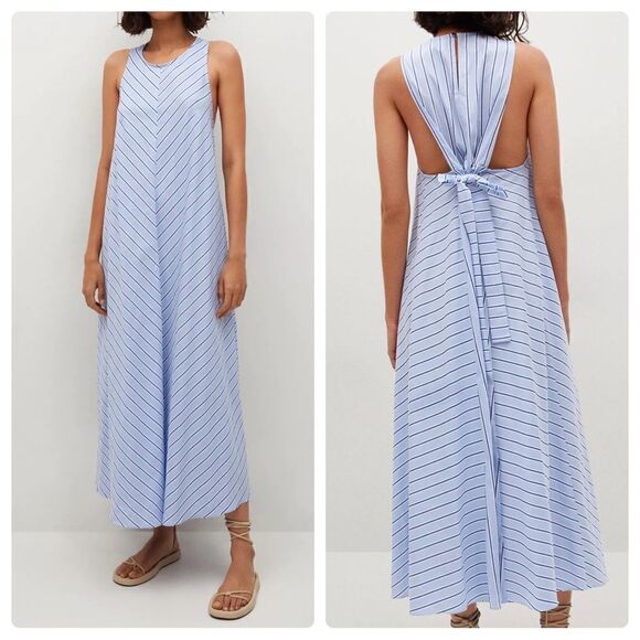 Mango Cotton Open Back Dress - Picture 1 of 7